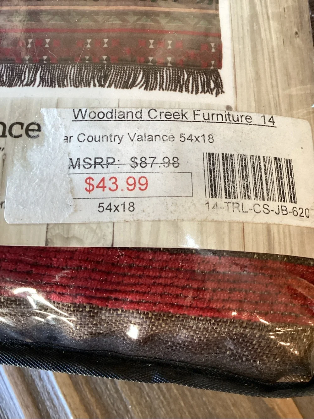 BNWT Bear Country Valance 54” x 18”